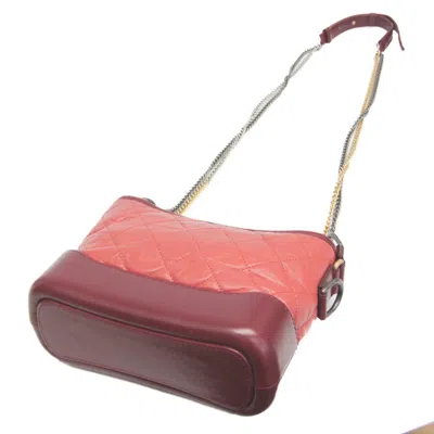 Pre-owned Chanel Gabrielle Pink Leather Shoulder Bag ()