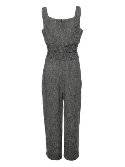 Pre-owned Maje Tweed Jumpsuit In Gray
