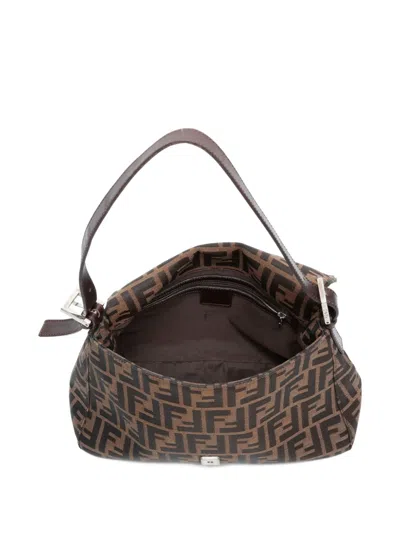 Pre-owned Fendi 1990-2000 Mamma Baguette Shoulder Bag In Brown