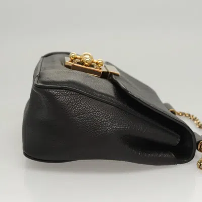 Pre-owned Chloé Elsie Black Leather Shoulder Bag ()