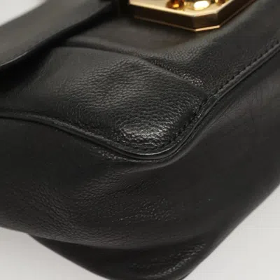 Pre-owned Chloé Elsie Black Leather Shoulder Bag ()