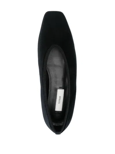 Totême Toteme Minimalist Velvet Ballerinas Shoes