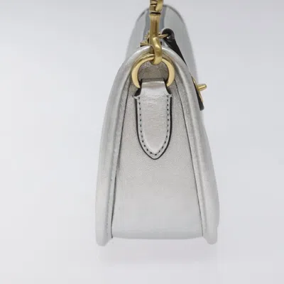 Pre-owned Coach Swinger Silver Leather Shoulder Bag ()