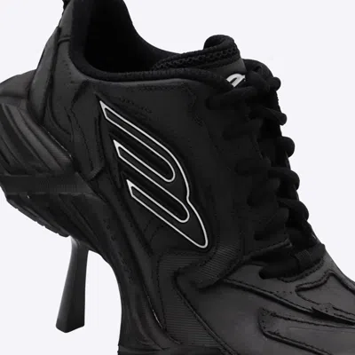 Balenciaga Women Monday Heel Sneakers In Black