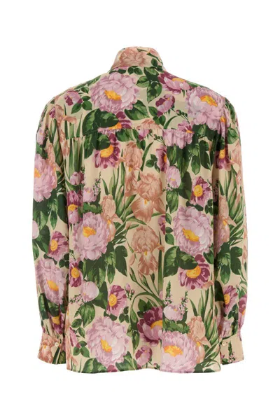 Chloé Turtleneck Jersey Wool Sweater With Floral Print Women