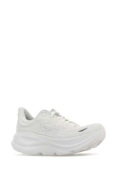Hoka Bondi 9 Rubber-trimmed Mesh Sneakers In White