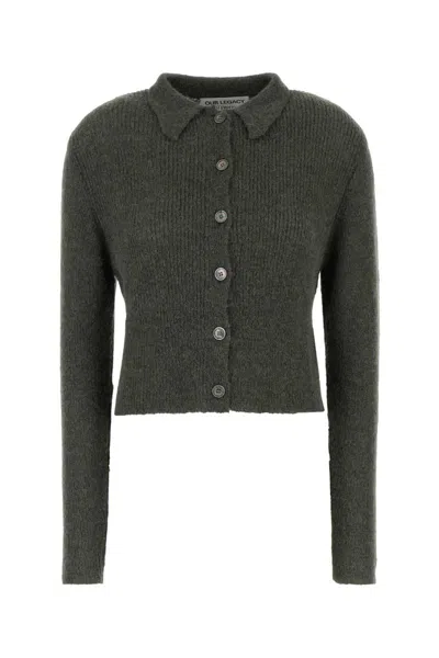 Our Legacy Dark Green Alpaca Blend Mazzy Cardigan In Green