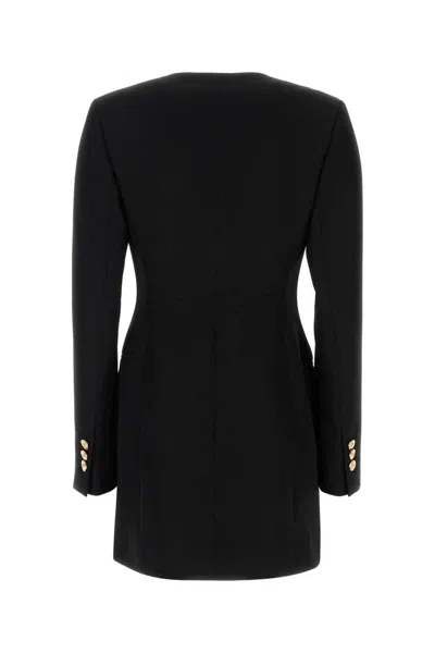 Versace Evening Jacket Responsible Wool Grain De Poudre Na 10208671a14592 1b000 In Black