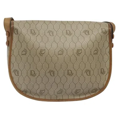 Pre-owned Dior Honeycomb Beige Canvas Shoulder Bag ()