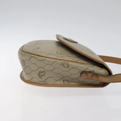 Pre-owned Dior Honeycomb Beige Canvas Shoulder Bag ()