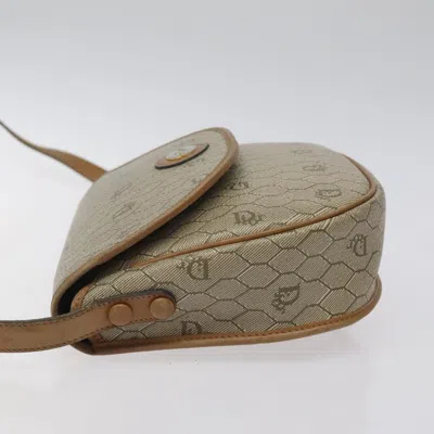 Pre-owned Dior Honeycomb Beige Canvas Shoulder Bag ()