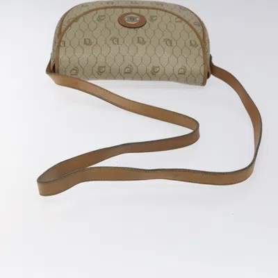 Pre-owned Dior Honeycomb Beige Canvas Shoulder Bag ()