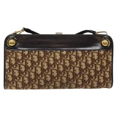 Pre-owned Dior Trotter Brown Canvas Shoulder Bag ()
