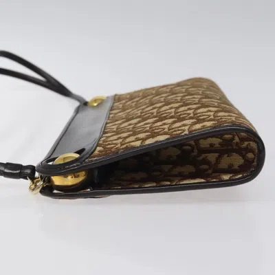 Pre-owned Dior Trotter Brown Canvas Shoulder Bag ()