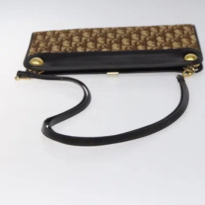 Pre-owned Dior Trotter Brown Canvas Shoulder Bag ()