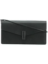Valextra Iside Leather Envelope Clutch Bag In Black