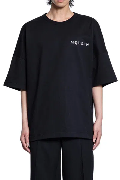 Alexander Mcqueen Black Cotton Clothing T-shirts