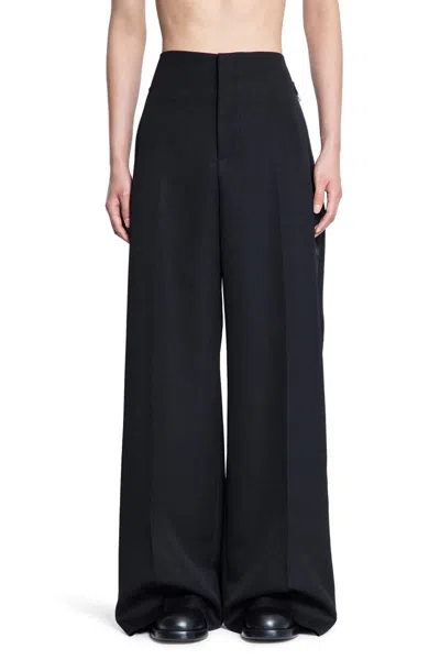 Alexander Mcqueen Black Tailored Barathea Trousers