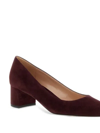 Gianvito Rossi Pointed Toe Block Heel Suede Pumps