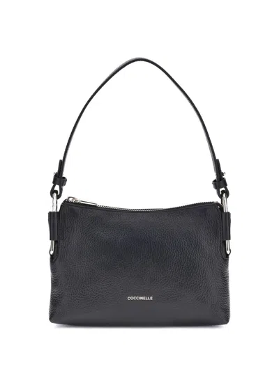 Coccinelle Rebekka Zip-fastening Top-handle Shoulder Bag In Black