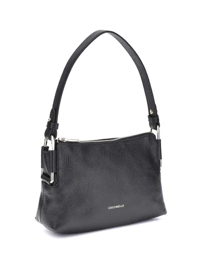 Coccinelle Rebekka Zip-fastening Top-handle Shoulder Bag In Black