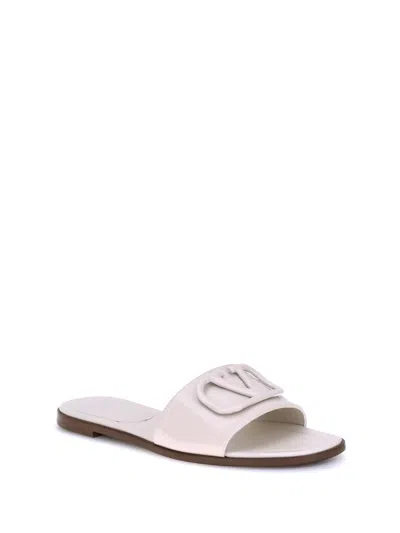Valentino Patent Leathe Vlogo Slide Sandals