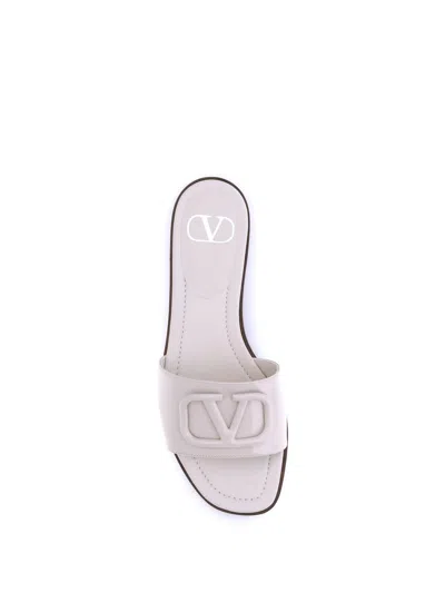 Valentino Patent Leathe Vlogo Slide Sandals