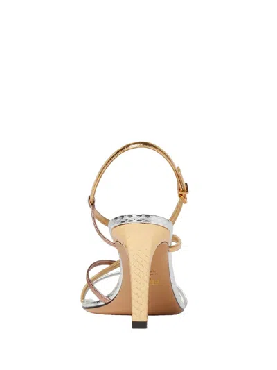 Fendi Ffold Multicolour Metallic Ayers High-heeled Sandals Shoes
