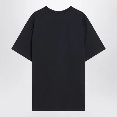 Givenchy Navy Short-sleeved T-shirt With Logo In Black