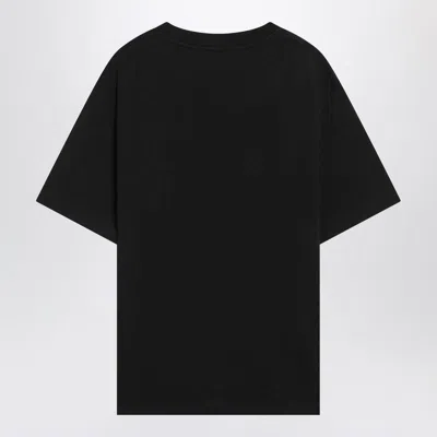 Jacquemus Black Crewneck T-shirt With Logo Detail In Black