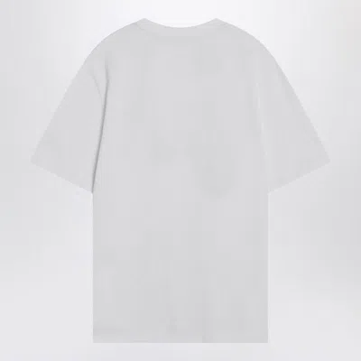 Jacquemus 'le T-shirt Gros Grain' White T-shirt With Logo Patch On The Front In White