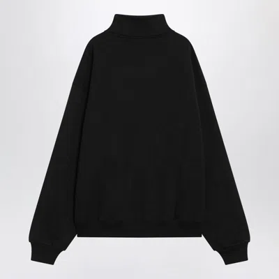 Jacquemus The Gros Grain Zipped-rollneck Sweatshirt In Black