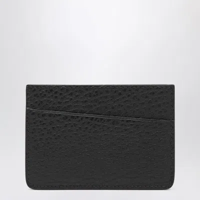Maison Margiela Textured Leather Card Holder In Black