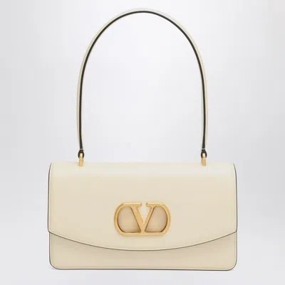 Valentino Small Leather Clutch With Adjustable Chain Strap In Nude