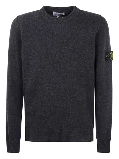 Stone Island Logo-patch Jumper In Black