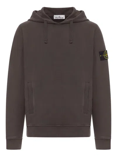 Stone Island Lead Grey Brushed Organic Cotton Hoodie