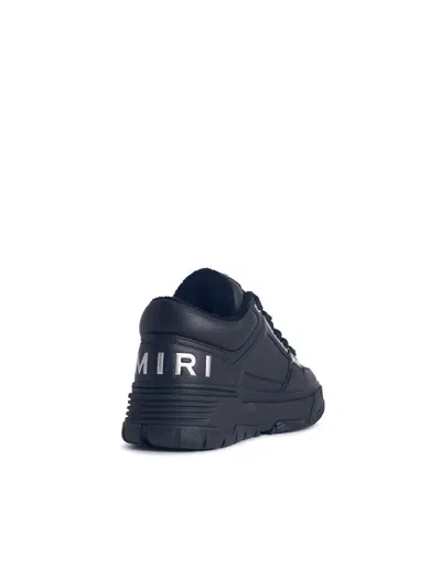 Amiri Men Black Sneakers With Logo Patch On The Side And Logo Lettering On The Rear In Leather Man