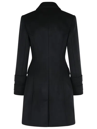 Balmain 10 Buttons Coat In Virgin Wool And Cashmere In Black