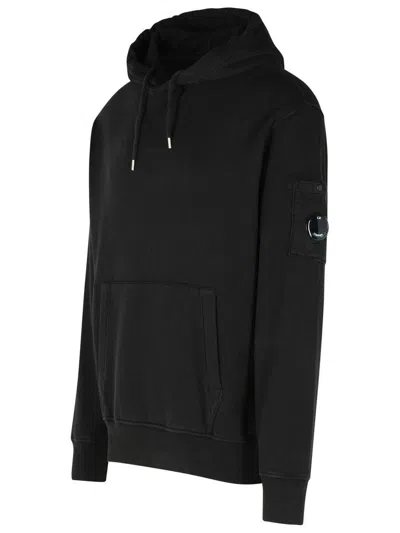 C.p. Company Men Sweatshirts Sweat Hooded In Diagonal Raised Fleece In Blue