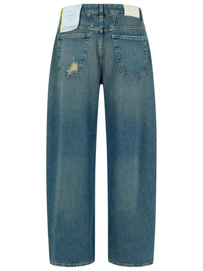 Closed Jazzie Rigid Mid-rise Barrel-leg Jeans In Blue