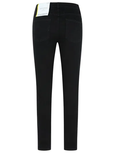 Closed Zippered Tapered Denim Jeans In Black