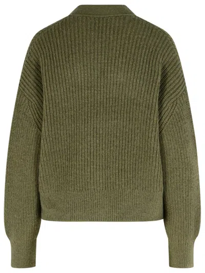 Closed Wool Blend V-necked Cardigan In Green