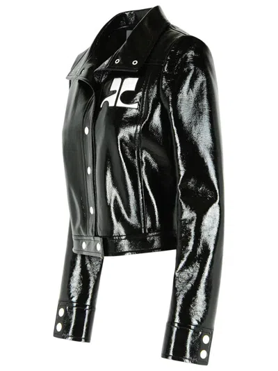 Courrèges Courreges Women Reedition Vinyl Jacket In Black