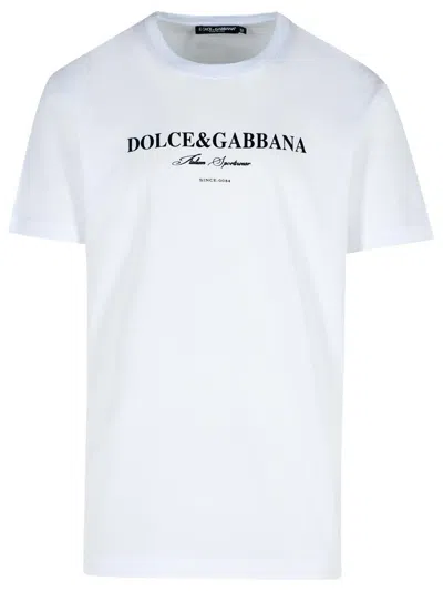 Dolce & Gabbana Men Logoed T-shirt In White