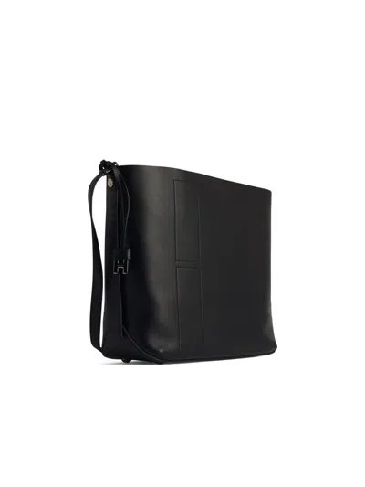 Hogan Small Leather Cross-body Bag In Black