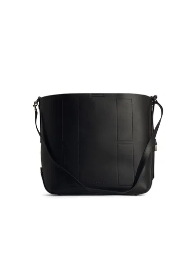 Hogan Small Leather Cross-body Bag In Black