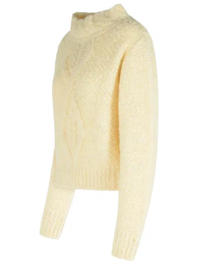 Isabel Marant 'romane' 'ecru' Alpaca Blend Sweater Women In Yellow
