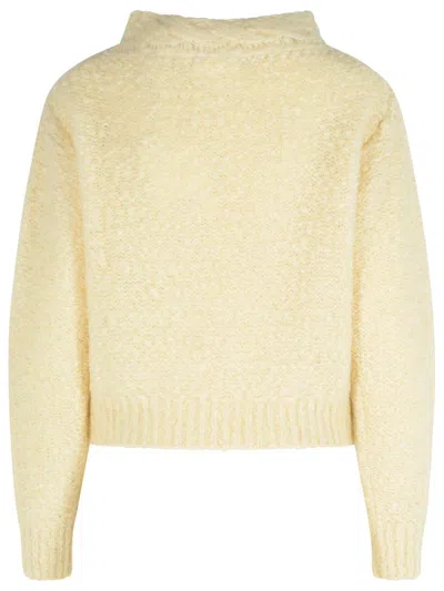 Isabel Marant 'romane' 'ecru' Alpaca Blend Sweater Women In Yellow