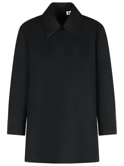 Jil Sander Wool Long Sleeve Top In Black