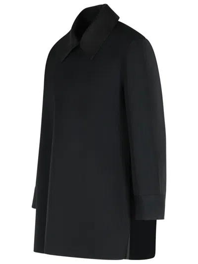 Jil Sander Wool Long Sleeve Top In Black